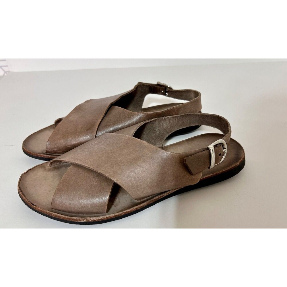 Brador‎ Sandal Rio Women's size EU 37 US 7 Made in Italy Leather Shoes Brown